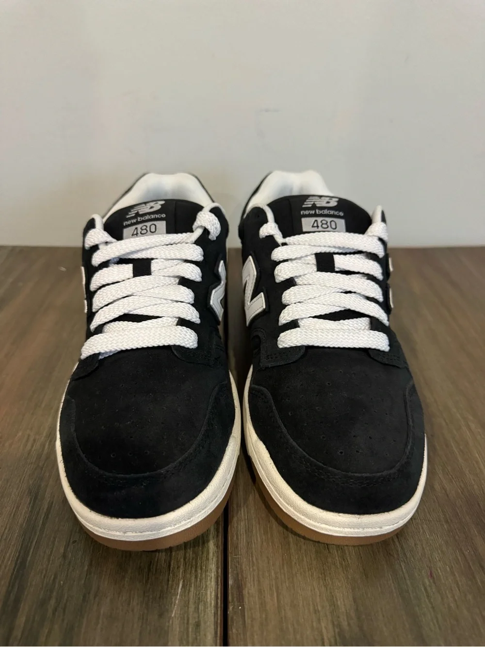 New Balance 480 Court Black and White Mens Shoes